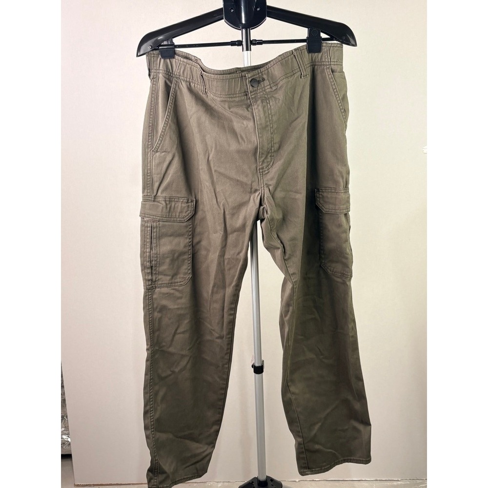 Lee Extreme Comfort MVP Straight Fit Cargo Pants Olive Green Mens 38x32